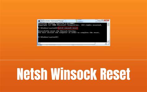 Netsh Command Winsock Reset Catalog Command Not Found