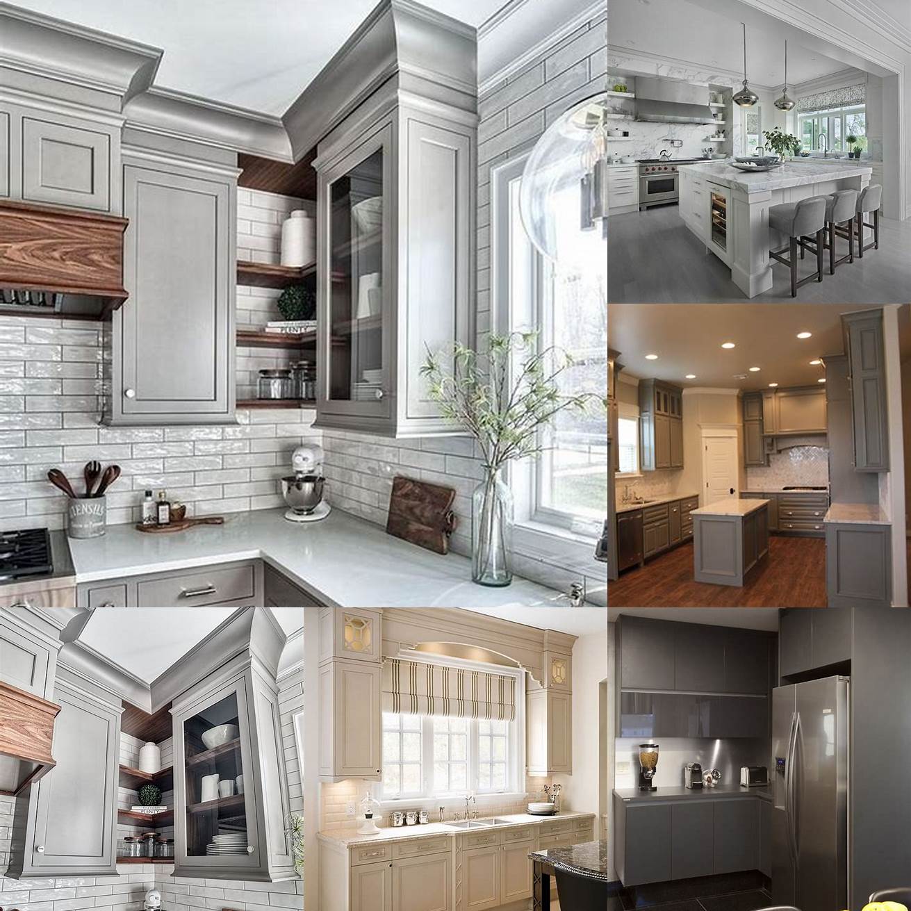 Neutral colors such as beige or gray add a sophisticated and elegant touch to your kitchen