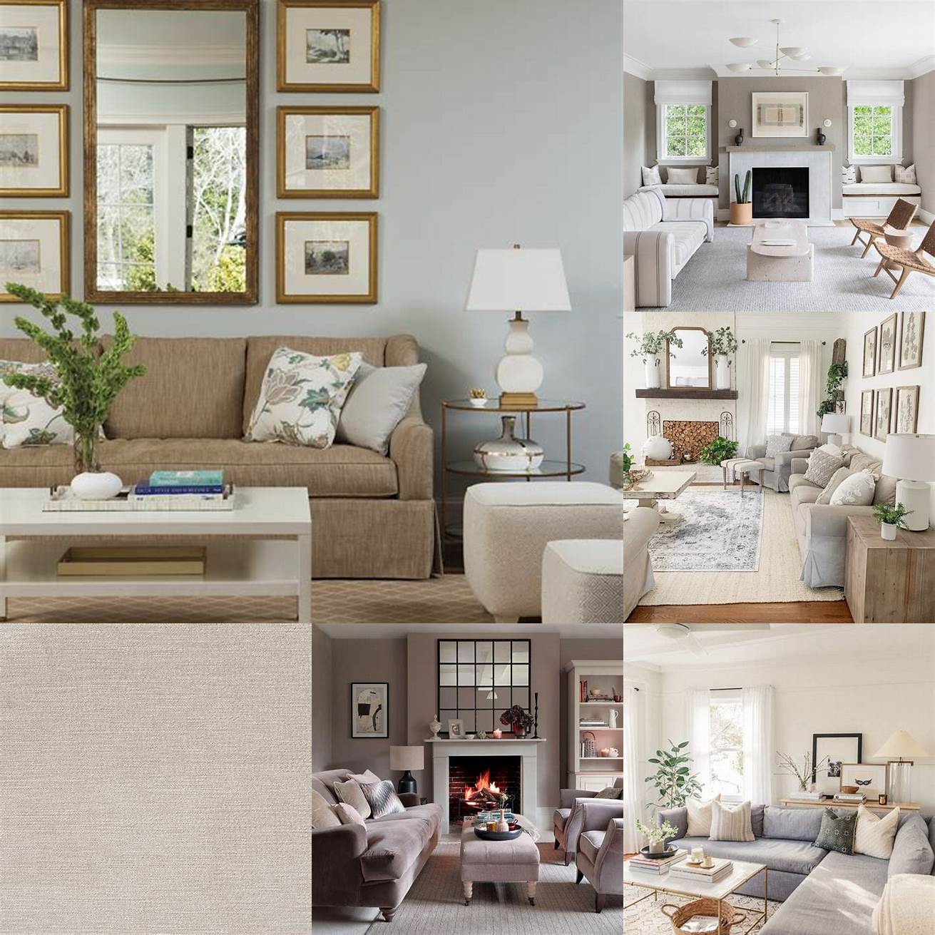 Neutral solid-colored upholstery