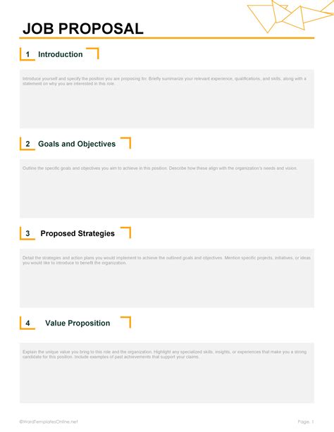 New Job Position Proposal Template