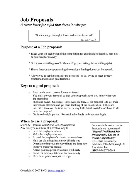 New Job Position Proposal Template Sample