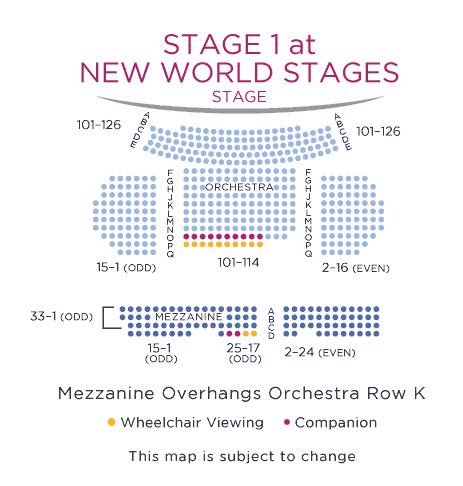 New World Stages Stage 1 Seating Chart