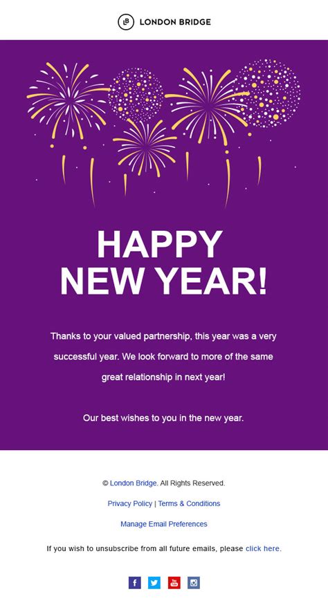 Year Email Template