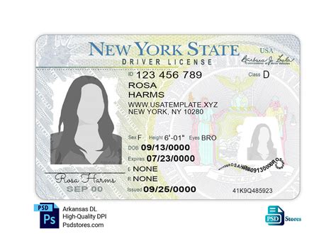 New York Driving License Template