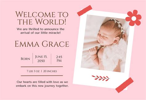 Newborn Card Template