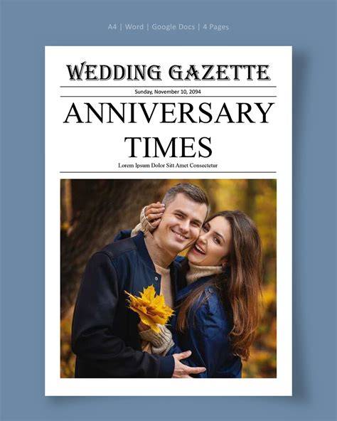 Newspaper Anniversary Template