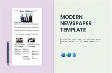 Newspaper Document Template