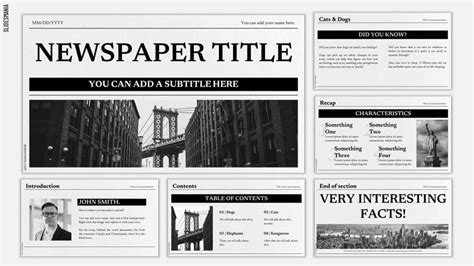 Newspaper Slides Template