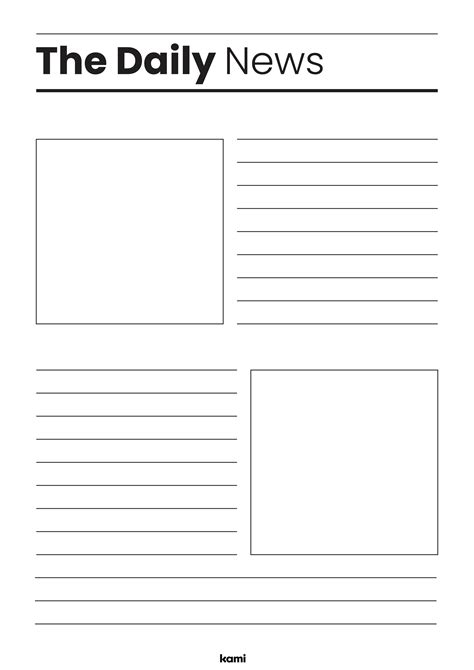 Newspaper Template Editable