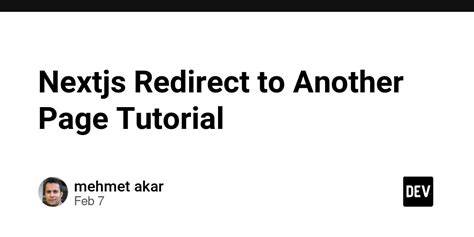 Nextjs Redirect from  to another page