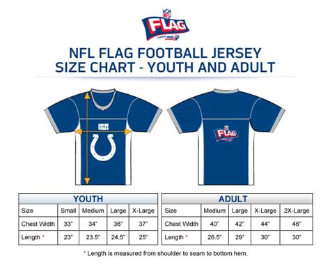 Nfl Jersey Size Chart