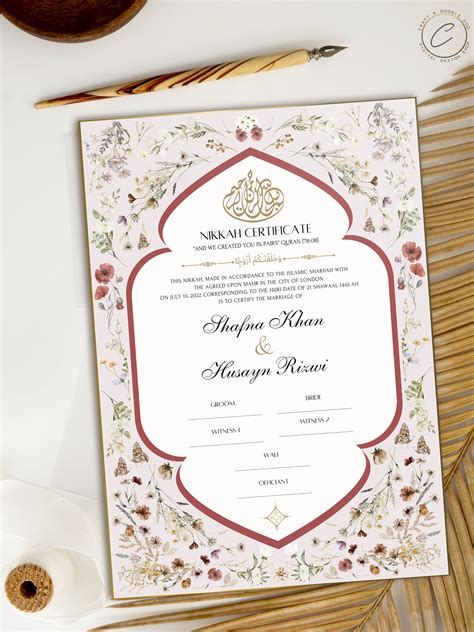 Nikkah Contract Template