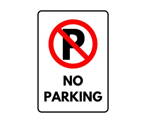 No Parking Template Signs