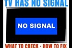 No Signal TV Help