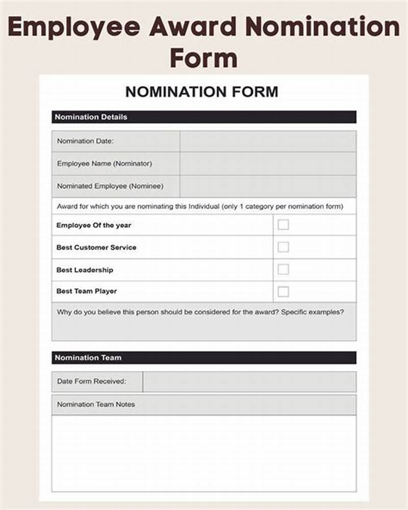 Nomination Form Example