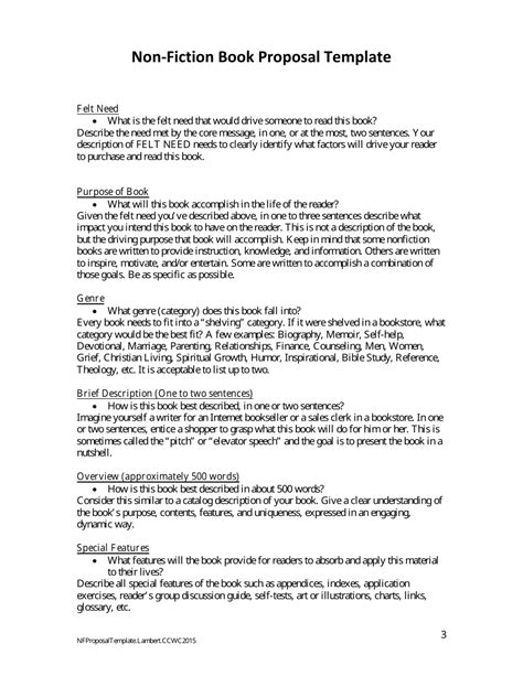 Non Fiction Book Proposal Template