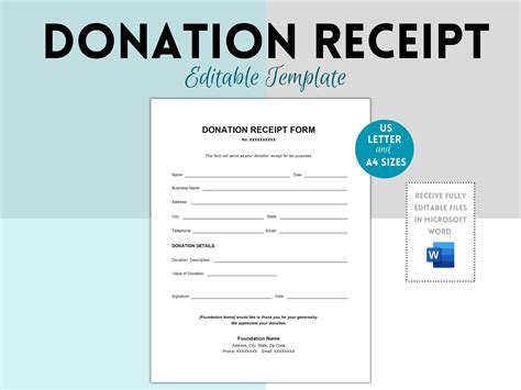 Nonprofit Contribution Receipt Template