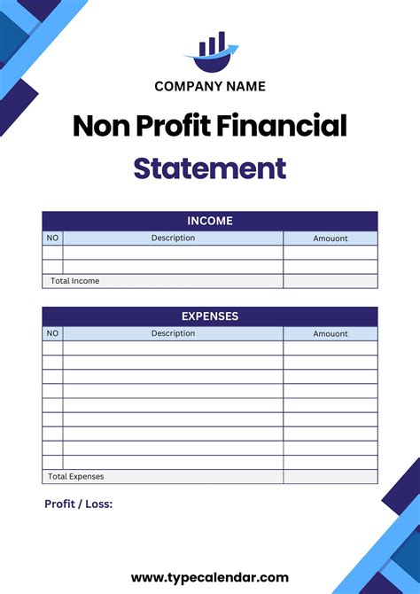 Nonprofit Financial Statements Template Excel
