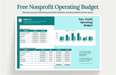 Nonprofit Operating Budget Template