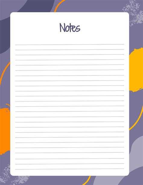 Note Template For Word