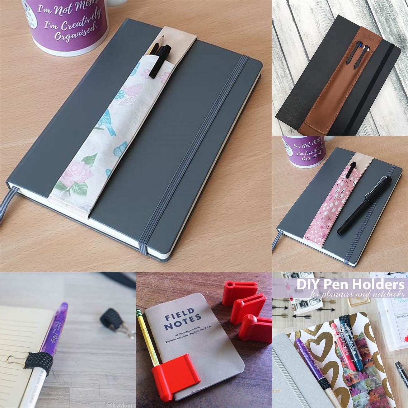 Notebook and pen holder