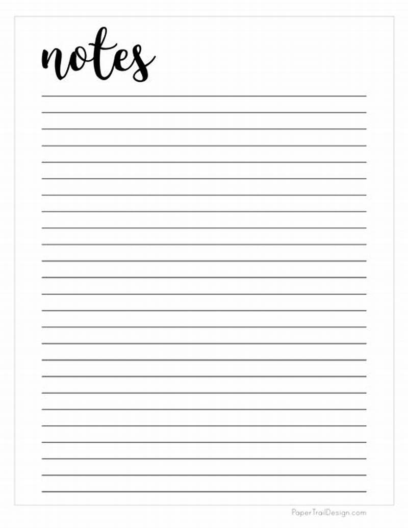 Notes Paper Printable