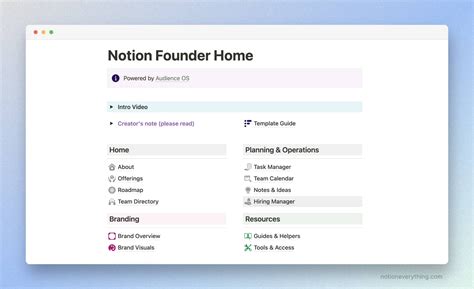 Notion Company Free Templates