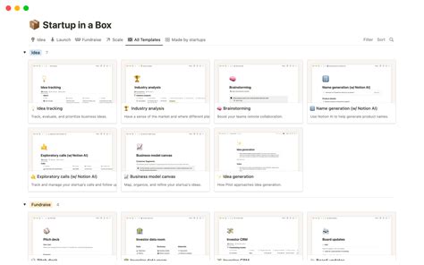 Notion Startup Template