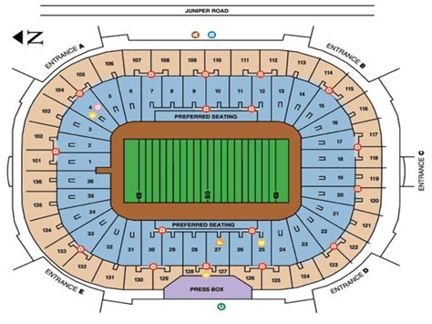 Notre Dame Seating Chart With Rows And Seat Numbers