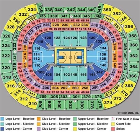 Nuggets Seating Chart With Seat Numbers
