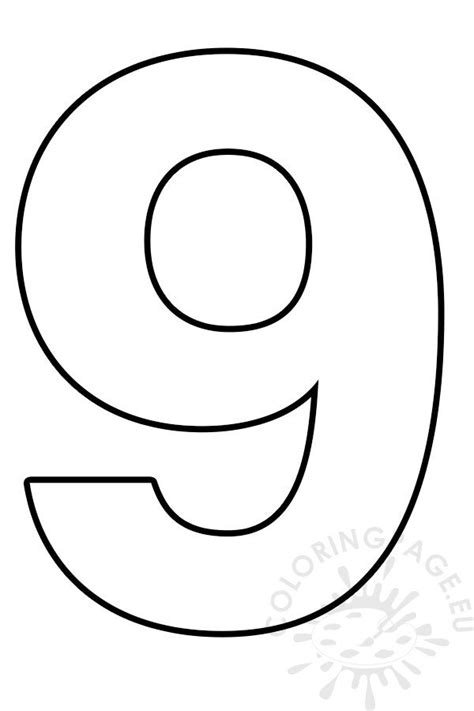 Number 9 Printable