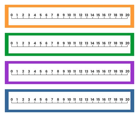 Number Line 1-20 Printable