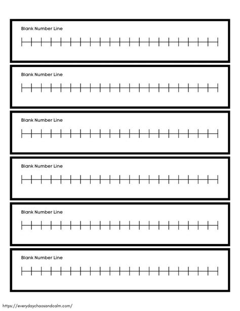 Number Line Blank Template