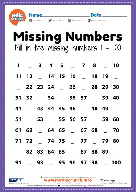 Number Worksheets Printable Free
