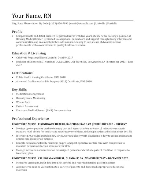 Nurse Resume Templates