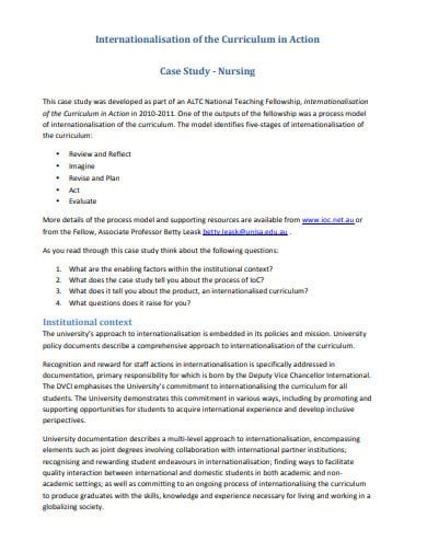 Nursing Case Study Template