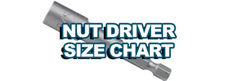 Nut Driver Sizes Chart