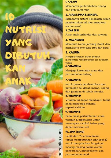 Nutrisi yang Dibutuhkan Anak Agar Gemuk dan Tinggi