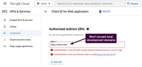 OAuth how to test with local URLs