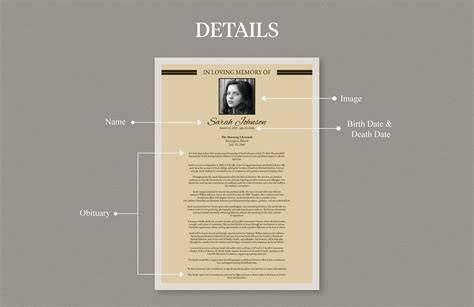 Obituary Template For Newspaper