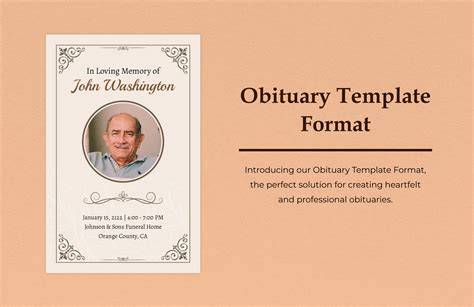 Obituary Template Free Word