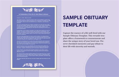 Obituary Template Word