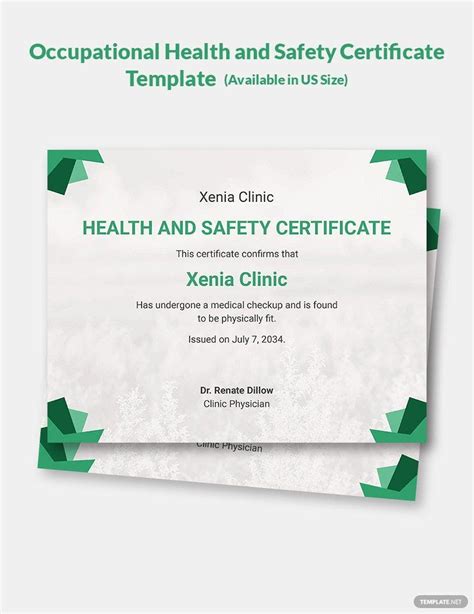 Occupational Health and Safety Certificate