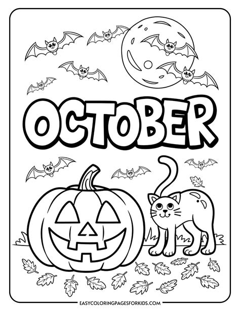 October Coloring Pages Free Printable