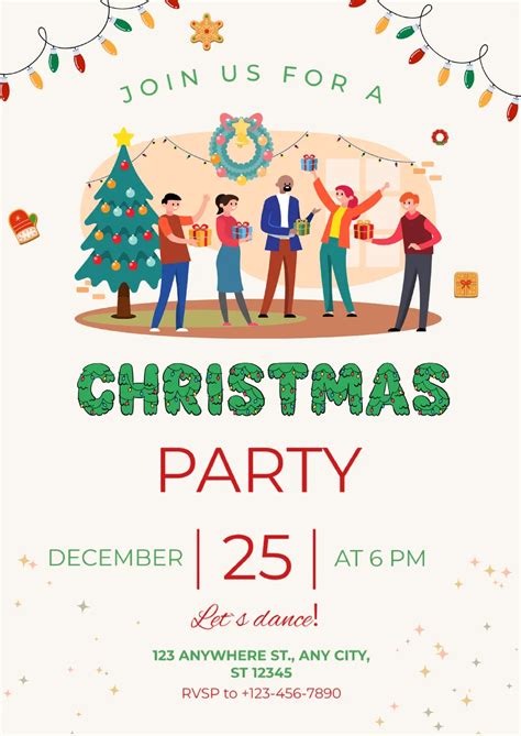 Office Holiday Party Invitation Template