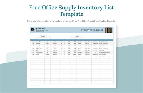 Office Inventory Templates