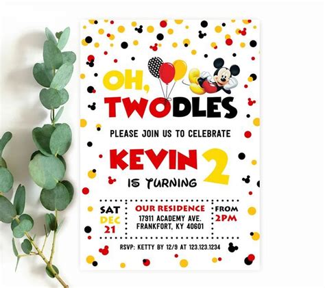Oh Twodles Invitation Template Free