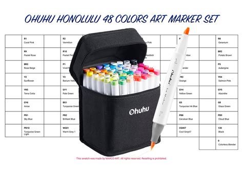 Ohuhu 48 Color Chart
