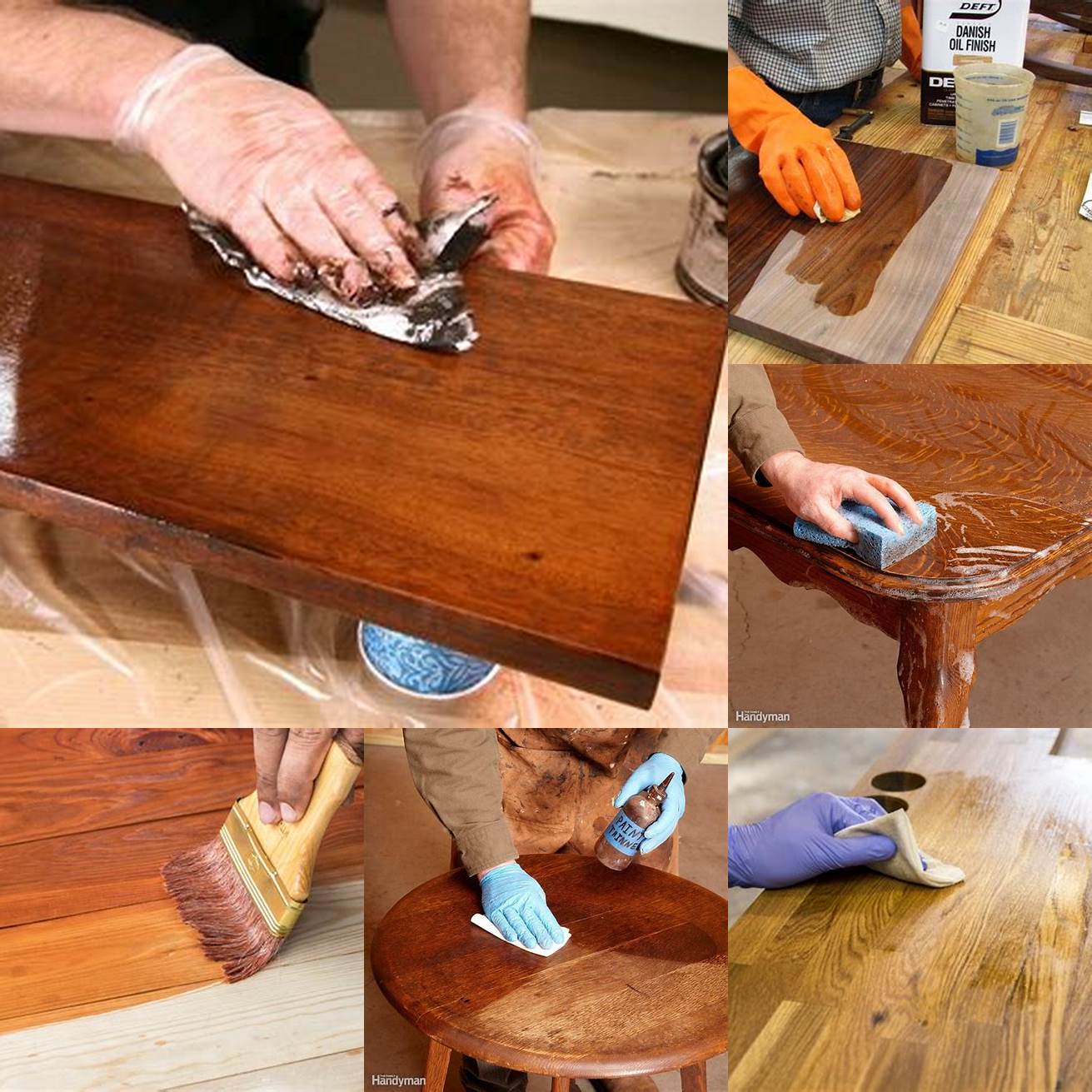 Oiling the furniture