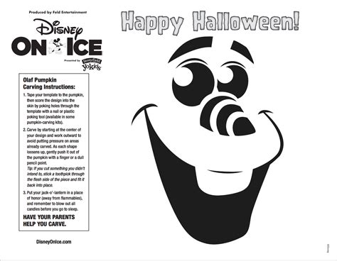 Olaf Pumpkin Carving Template